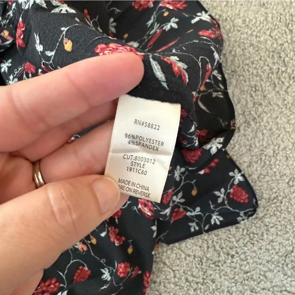 NWT Max Studio Floral Black and Red Women's Dress - Picture 4 of 6